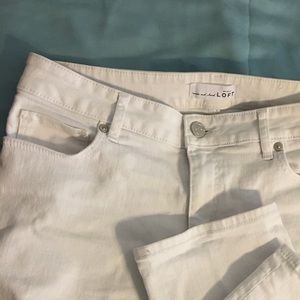 Loft Curvy White Crop Jean size 27